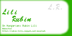 lili rubin business card